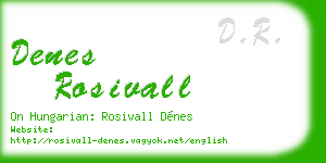 denes rosivall business card
